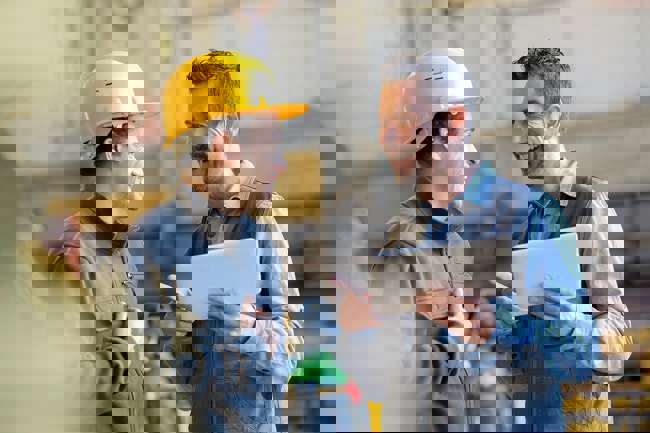 Personer som mår bra på arbetsplats hjälpta av Miljödata